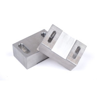 Aluminum 100mm (4") Machinable Self-Centering Air Vise Jaws, Serrated