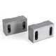 Soft Steel 100mm (4") Machinable Self-Centering Air Vise Jaws, Serrated