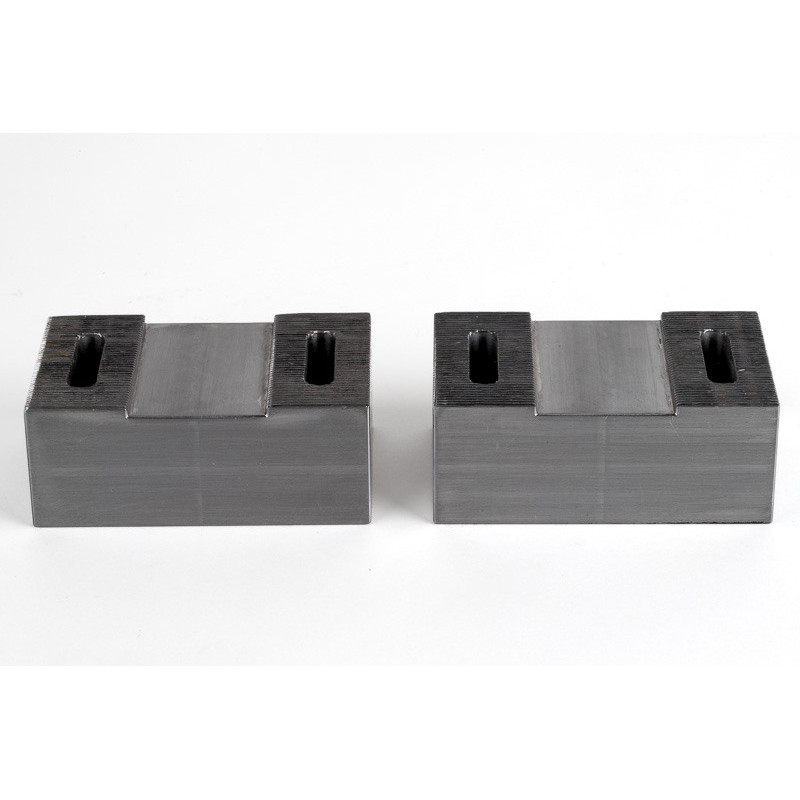 Soft Steel 100mm (4") Machinable Self-Centering Air Vise Jaws, Serrated