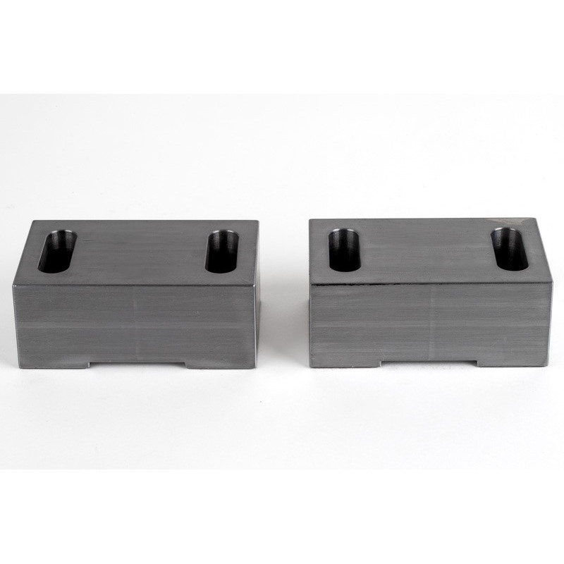 Soft Steel 100mm (4") Machinable Self-Centering Air Vise Jaws, Serrated