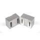 Aluminum 75mm (3") Machinable Self-Centering Air Vise Jaws, Serrated