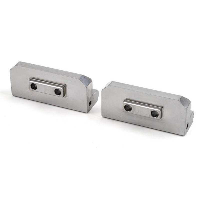 Hard Steel 3" (75mm) Non-Machinable Serrated Self-Centering Vise Jaws