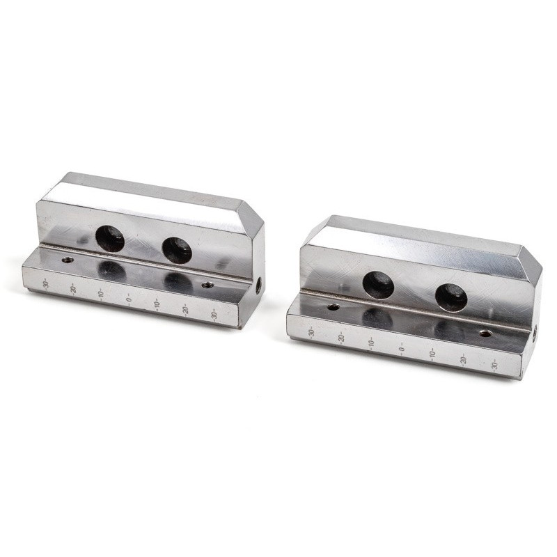 Hard Steel 3" (75mm) Non-Machinable Dovetail Self-Centering Vise Jaws