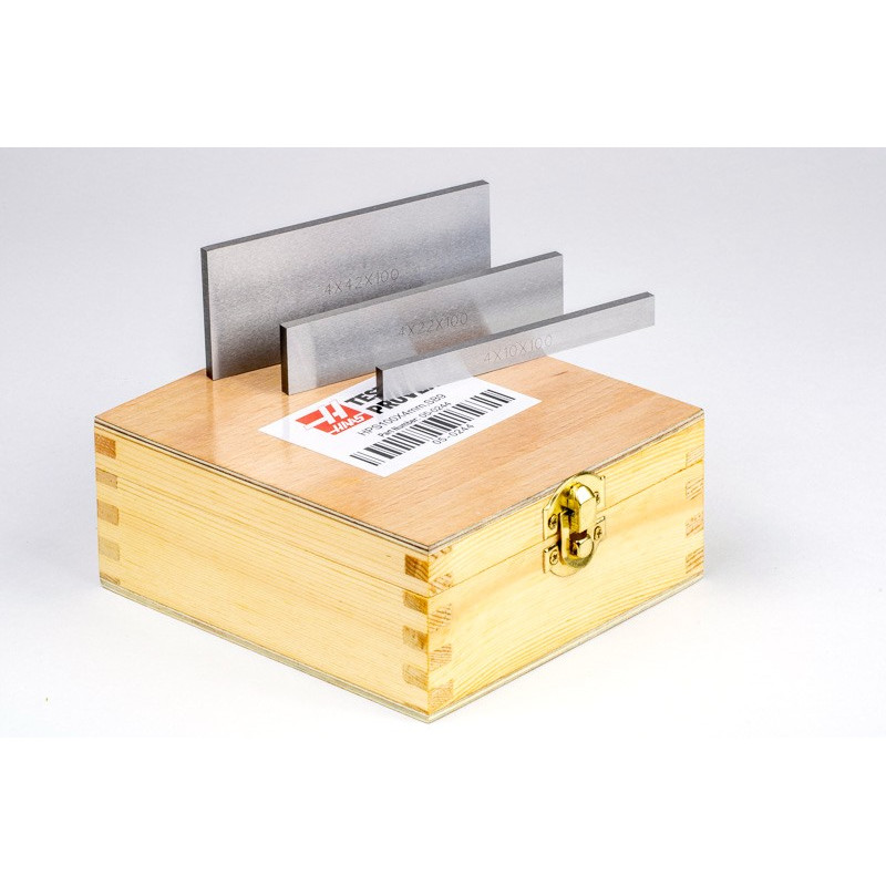 Hard Steel Blank Parallel Set, 100mm Length x 4mm Width, 10-42mm Height, 9 Pairs