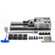 150mm (6") Single-Station Modular Fixed-Jaw Vise, 200mm (8") Opening