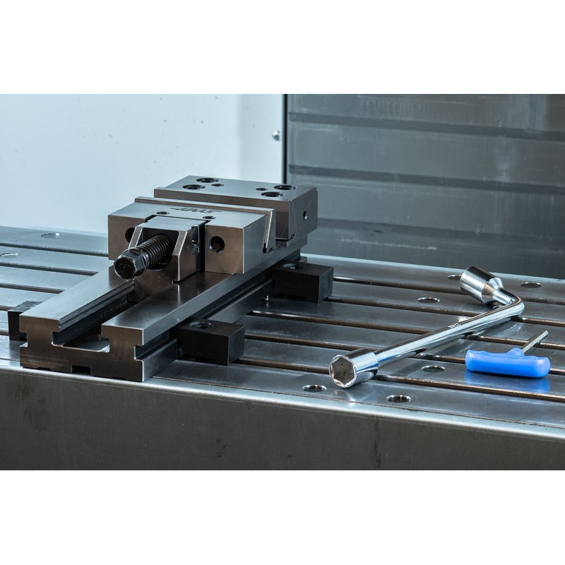 150mm (6") Single-Station Modular Fixed-Jaw Vise, 200mm (8") Opening