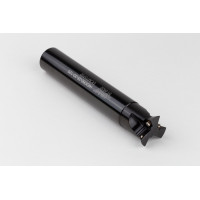 60° Indexable Dovetail Cutter, 25mm Diameter x 20mm Shank x 120mm Overall Length, 3 Inserts