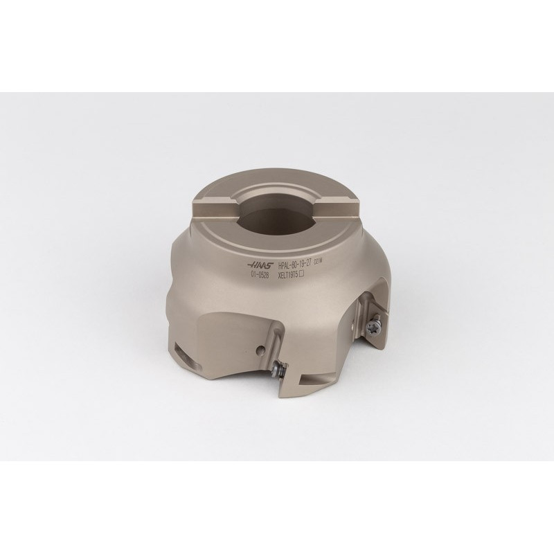 HPAL, 80mm Ø Shell Mill, 27mm Pilot Bore x 90° Lead Angle, 5 Flute, Positive/Positive Geometry, TSC