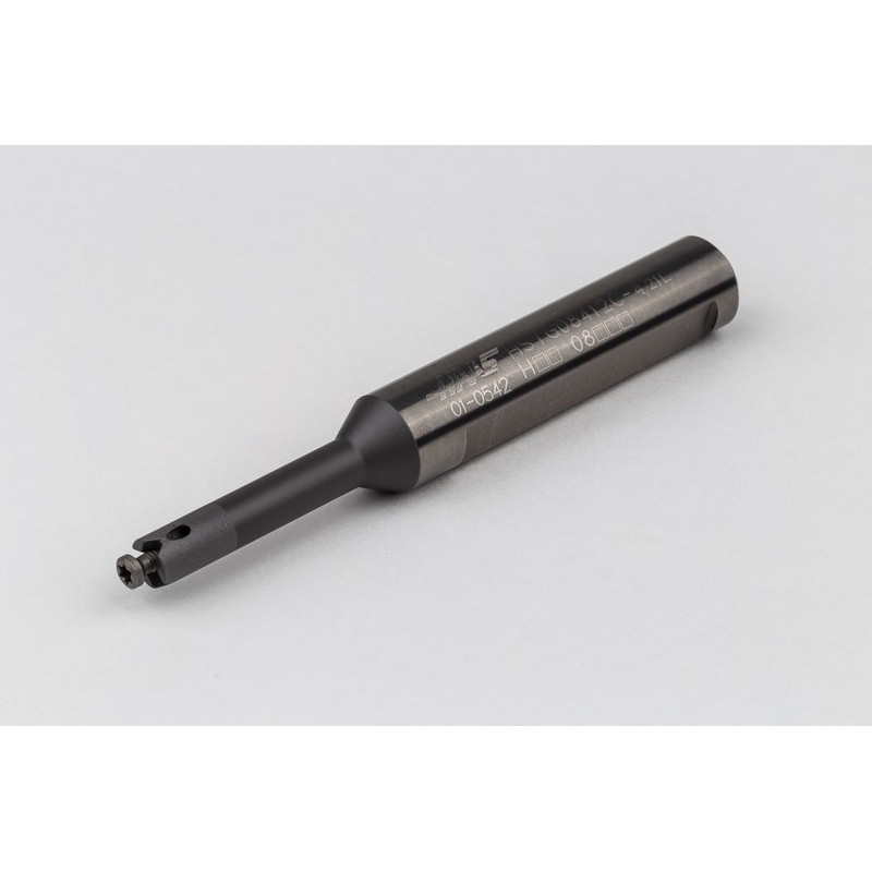 HSTG08412C-4, 12mm Ø Carbide Shank Small Internal (ID) Grooving/Threading Bar, Insert Size 3, Through-Tool Coolant