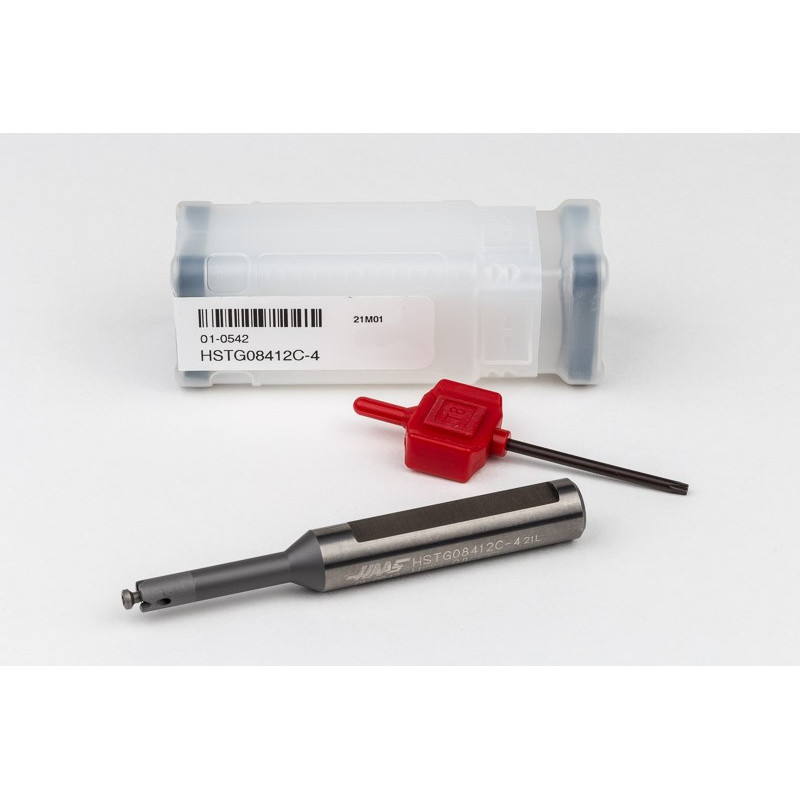 HSTG08412C-4, 12mm Ø Carbide Shank Small Internal (ID) Grooving/Threading Bar, Insert Size 3, Through-Tool Coolant