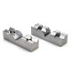 Hard Steel 8" (200mm) Non-Machinable V-Groove Vise Jaws