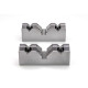 Hard Steel 6" (150mm) Non-Machinable V-Groove Vise Jaws