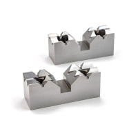 Hard Steel 4" (100mm) Non-Machinable V-Groove Vise Jaws