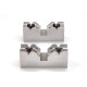Hard Steel 4" (100mm) Non-Machinable V-Groove Vise Jaws