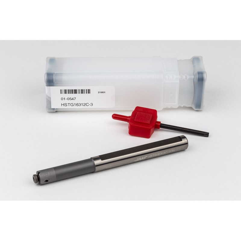 HSTG16312C-3, 12mm Ø Carbide Shank Small Internal (ID) Grooving/Threading Bar, Insert Size 6, Through-Tool Coolant
