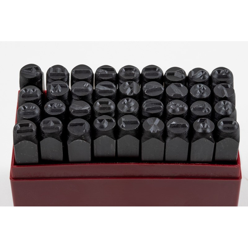 36-Piece, 1/4" Ø Letter-Number Stamp Set