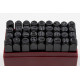 36-Piece, 1/4" Ø Letter-Number Stamp Set