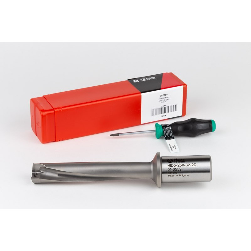 HID5, корпус свердла зі змінною різьбою Ø 25 мм, хвостовик 32 мм, 5XD, розмір пластини D, TSC