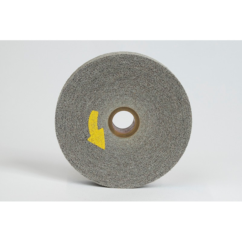 6" Haas Deburr Wheel, 1" Width x 1" Bore, Silicon Carbide, Density 8, Fine-Grade