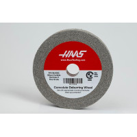 6" Haas Deburr Wheel, 1" Width x 1" Bore, Silicon Carbide, Density 9, Fine-Grade