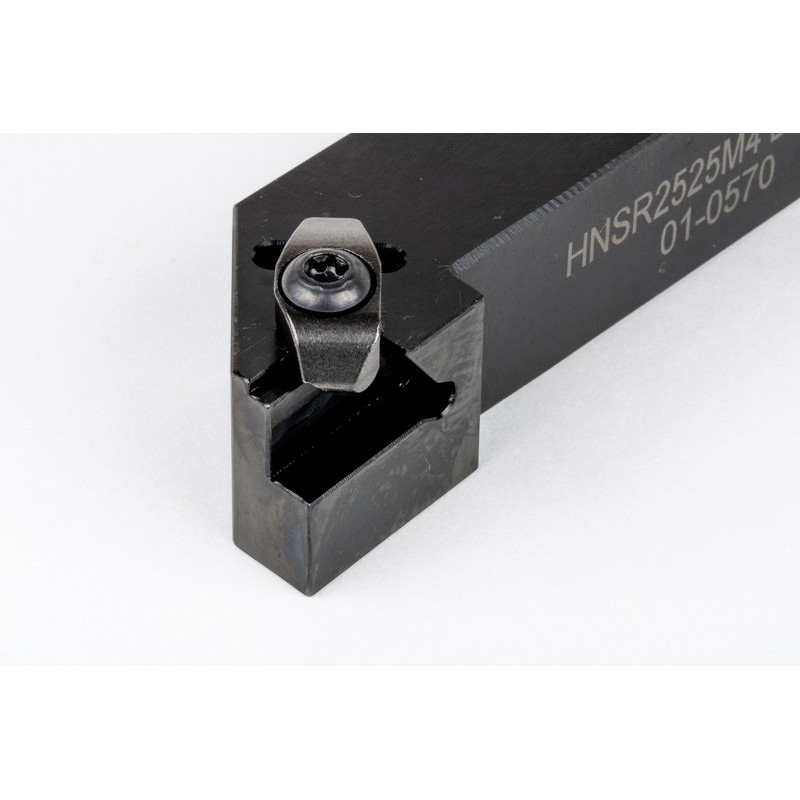 HNSR2525M4, 25mm Square Steel Shank External (OD) Haas Notch Grooving/Threading Tool, Right-Hand, Insert Size 4