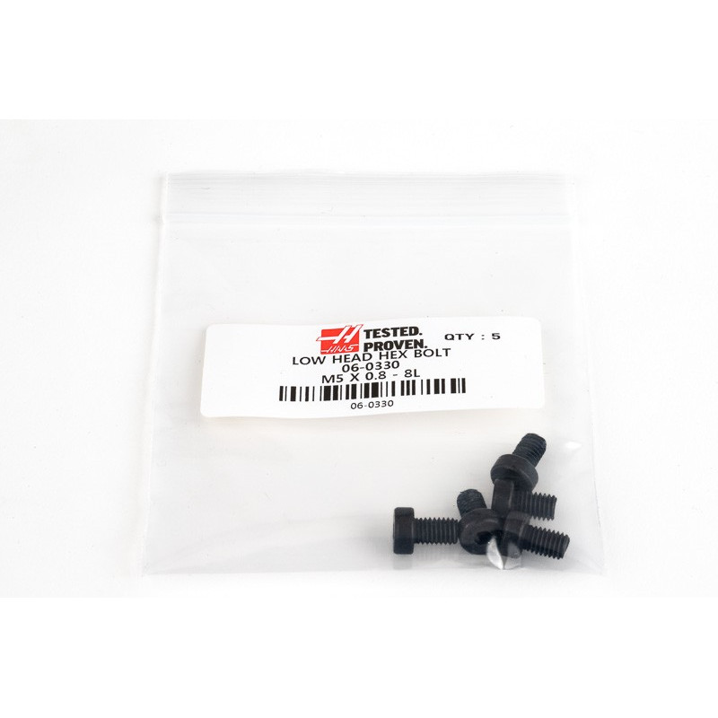 M5x0.8-8L Low Head Hex Bolt - Pack of 5