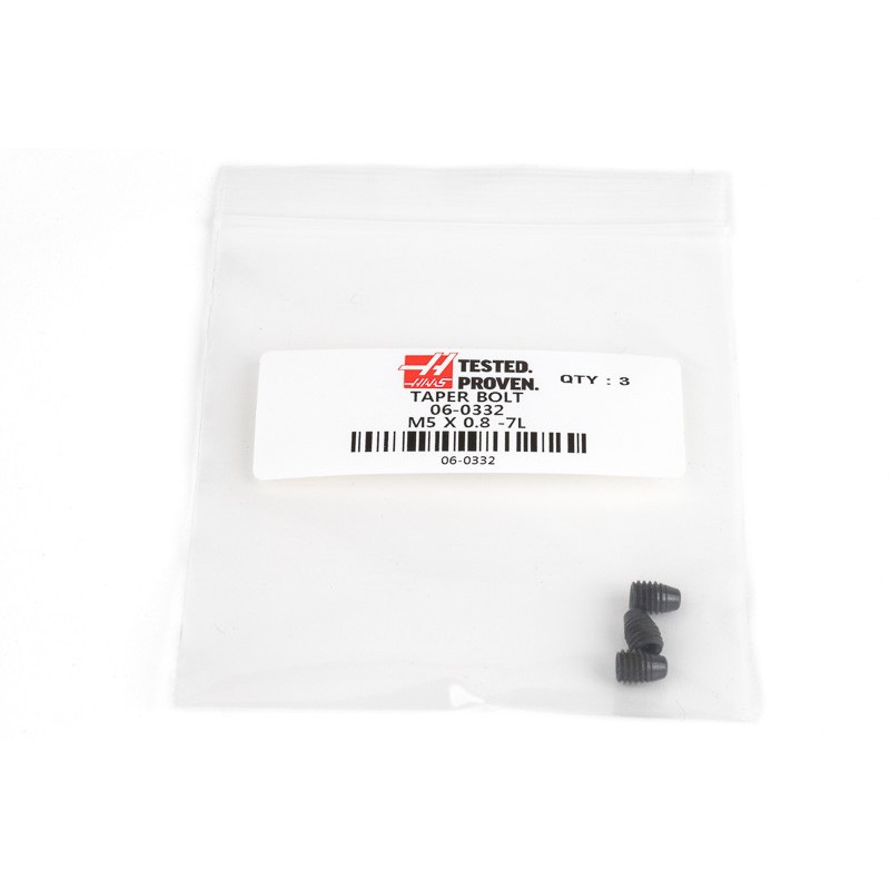 Конічний болт M5x0.8-7L - упаковка з 3 штук