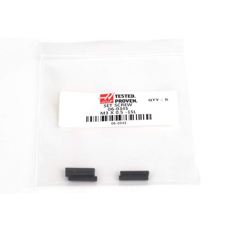 Гвинт M3x0.5-15L - упаковка з 5 штук