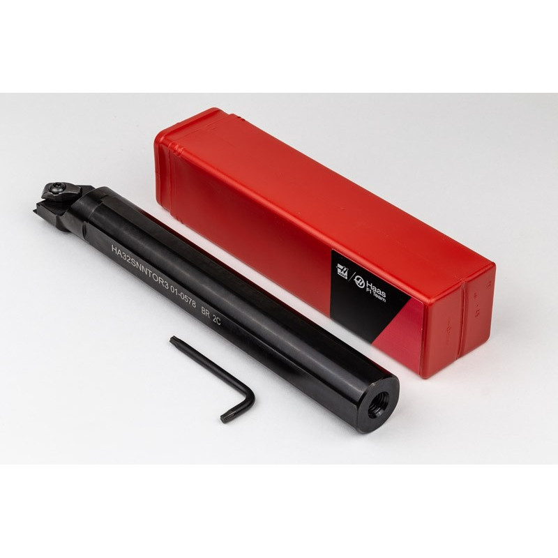 HA32SNNTOR3, 32mm Ø Steel Shank Internal (ID) Haas Notch Grooving/Threading Bar, Right-Hand, Insert Size 3, Through-Tool Coolant