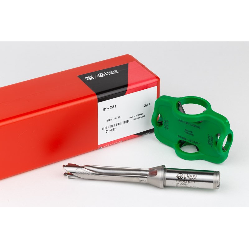 HMD5, 13.5mm Ø Modular Drill Body, 16mm Shank, 5XD, Insert Seat Size 21, TSC