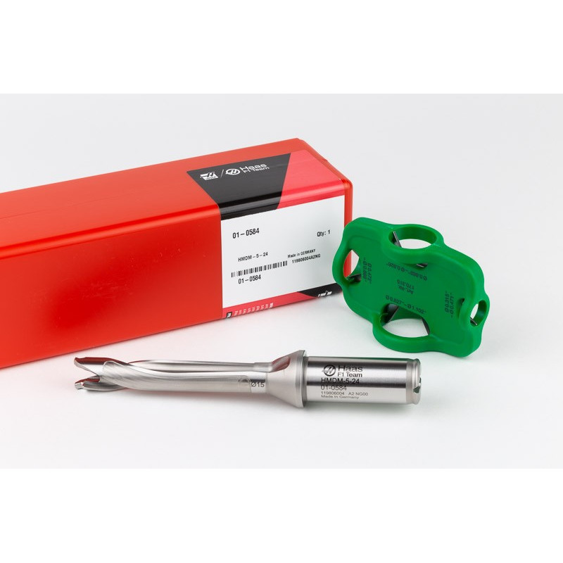 HMD5, 15mm Ø Modular Drill Body, 20mm Shank, 5XD, Insert Seat Size 24, TSC