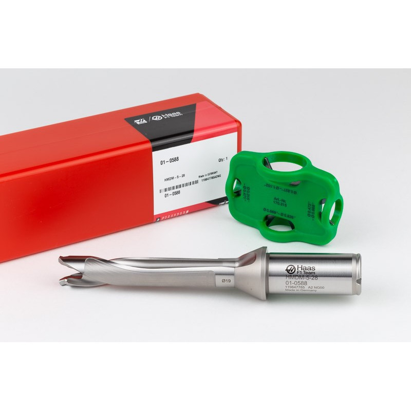 HMD5, 19mm Ø Modular Drill Body, 25mm Shank, 5XD, Insert Seat Size 28, TSC