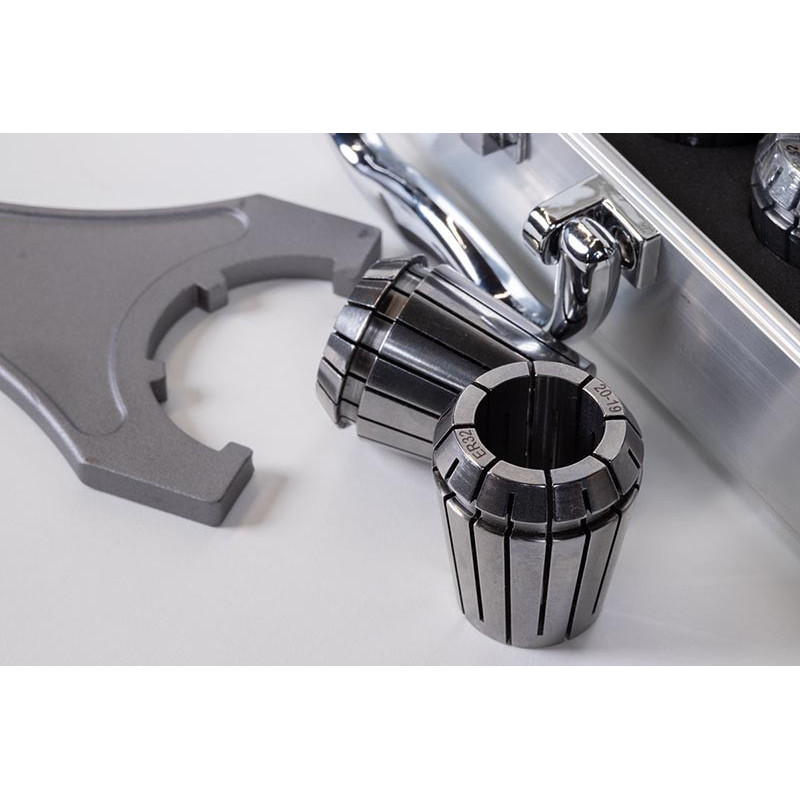 46-Piece, Metric ER Straight Bore Collet Kit; ER16, ER25, and ER32