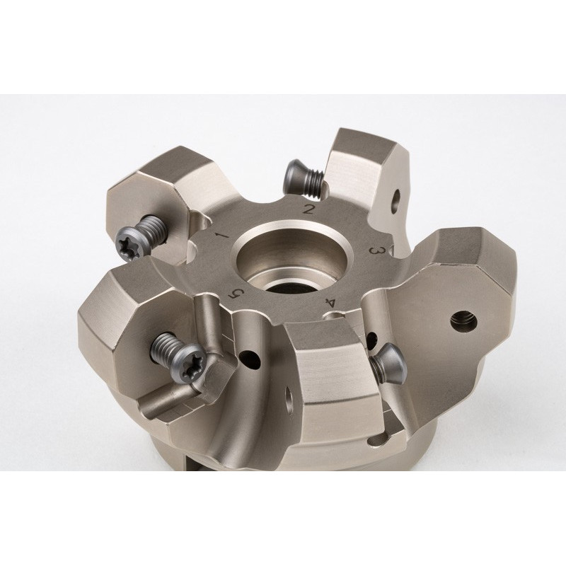 HONP, насадний фрезер Ø 63 мм, напрямний отвір 22 мм x кут нахилу 45°, 5 зубців, негативна/позитивна геометрія, TSC