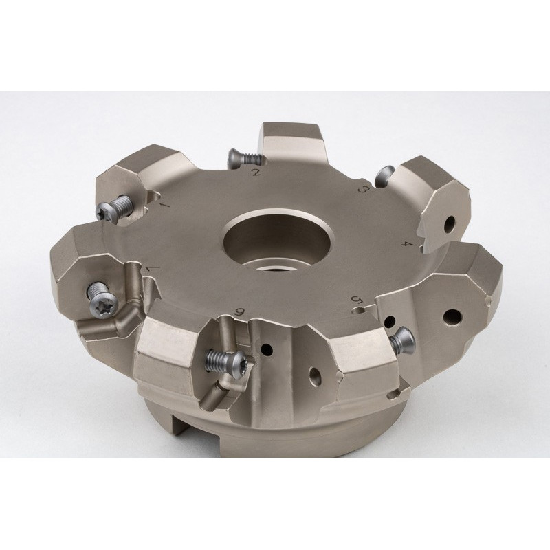 HONP, насадний фрезер Ø 100 мм, напрямний отвір 32 мм x кут нахилу 45°, 7 зубців, негативна/позитивна геометрія, TSC