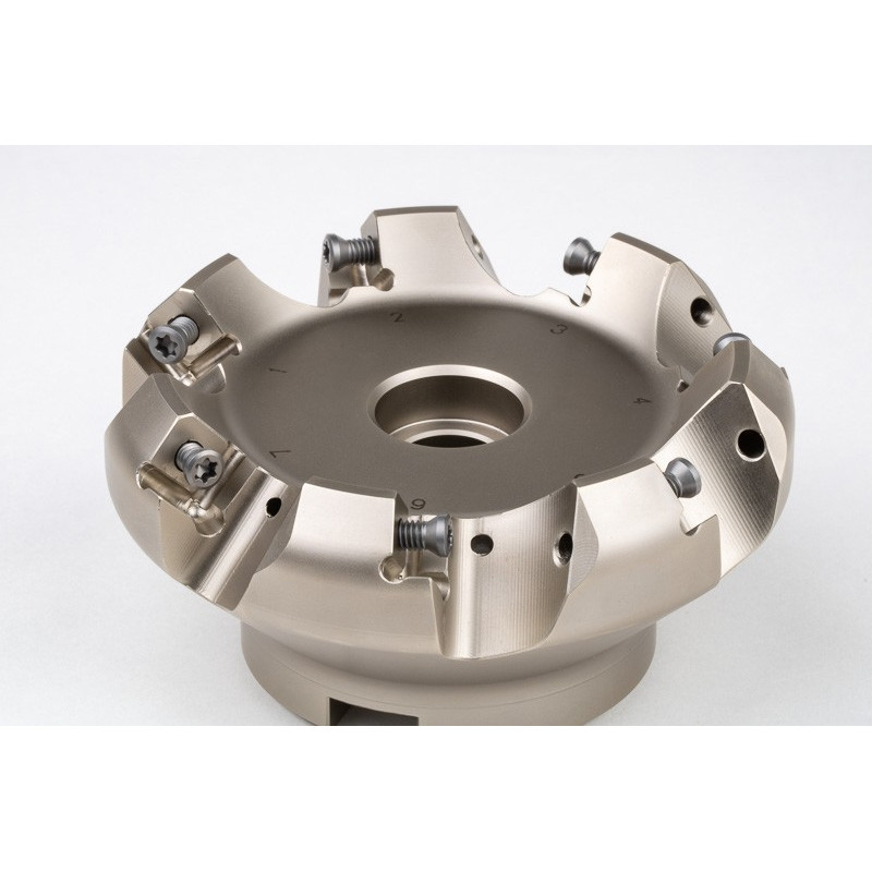 HCSNP, насадний фрезер Ø 80 мм, напрямний отвір 27 мм x кут нахилу 45°, 7 канав, негативна/позитивна геометрія, TSC