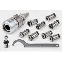 Комплект фрезерного патрона та цанги BT40, TSC