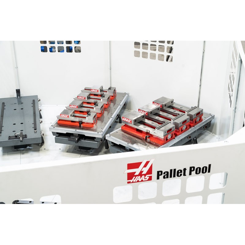 Pack of 4, 100mm (4") Single-Station Fixed-Jaw Vise, 165mm (6.5") Opening, Flange Style, Haas Workholding by Kurt