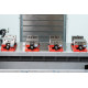 Pack of 4, 100mm (4") Single-Station Fixed-Jaw Vise, 165mm (6.5") Opening, Flange Style, Haas Workholding by Kurt