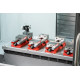 Pack of 4, 100mm (4") Single-Station Fixed-Jaw Vise, 165mm (6.5") Opening, Flange Style, Haas Workholding by Kurt