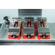 Pack of 3, 150mm (6") Single-Station Fixed-Jaw Vise, 230mm (9") Opening, Flange Style, Haas Workholding by Kurt