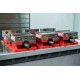 Pack of 3, 150mm (6") Single-Station Fixed-Jaw Vise, 230mm (9") Opening, Flange Style, Haas Workholding by Kurt