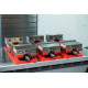Pack of 3, 150mm (6") Single-Station Fixed-Jaw Vise, 230mm (9") Opening, Flange Style, Haas Workholding by Kurt