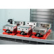 Pack of 3, 150mm (6") Single-Station Fixed-Jaw Vise, 230mm (9") Opening, Flange Style, Haas Workholding by Kurt