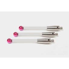 3-Pack, Haas WIPS replacement Stylus Kit, 6mm Diameter Ruby Ball x 50mm Ceramic Stem, with M4 Threads