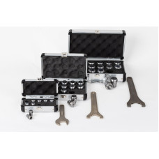 42-Piece, Metric ER Straight Bore Sealed Collet Kit; ER16, ER25, and ER32