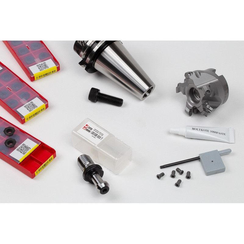 HOP, Комплект для фрезерування насадок діаметром 50 мм, тримач SK40/DIN, калібрована довжина 35 мм, клас сплаву HP30, TSC