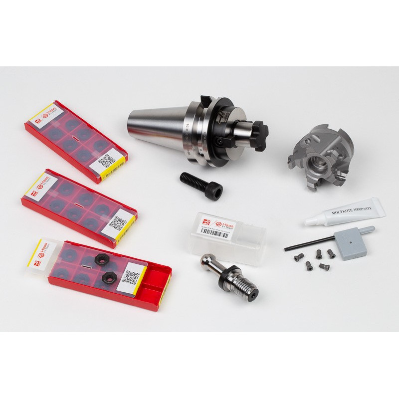 HOP, 50mm Diameter Complete Shell Mill Kit, BT40 Holder, 40mm Gage Length, Grade HP30, TSC