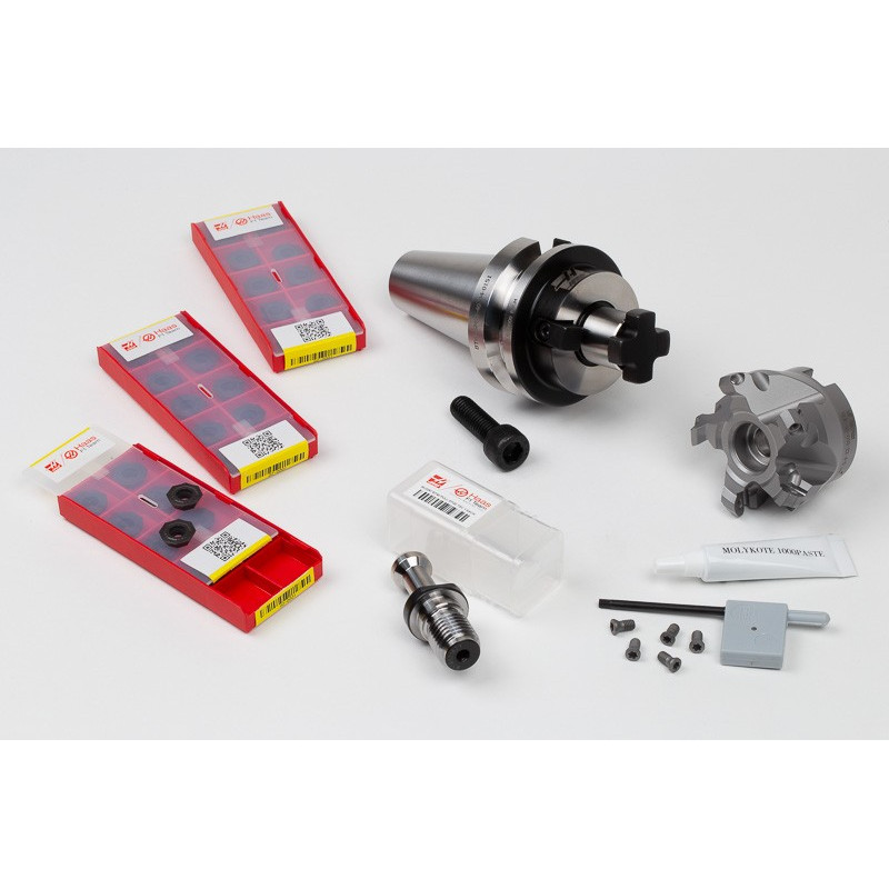 HOP, 50mm Diameter Complete Shell Mill Kit, BT40 Holder, 40mm Gage Length, Grade HP30, TSC