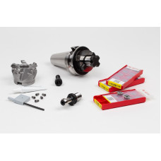 HOP, Комплект для фрезерування насадок діаметром 50 мм, тримач BT40, калібрована довжина 40 мм, клас сплаву HN25, TSC